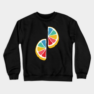 Rainbow Lemon Slices Crewneck Sweatshirt